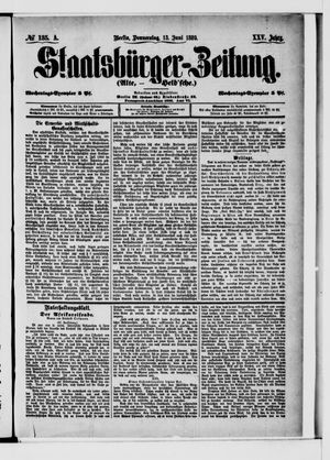 Staatsbürger-Zeitung vom 13.06.1889