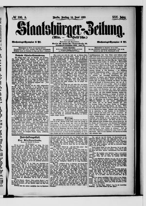 Staatsbürger-Zeitung on Jun 14, 1889