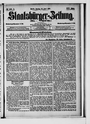 Staatsbürger-Zeitung on Jun 28, 1889