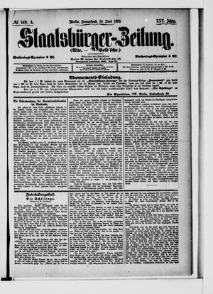 Staatsbürger-Zeitung vom 29.06.1889