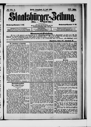 Staatsbürger-Zeitung on Jul 27, 1889