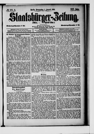 Staatsbürger-Zeitung on Aug 1, 1889