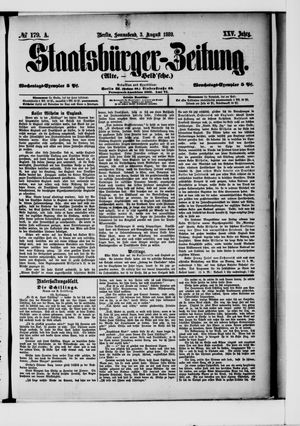 Staatsbürger-Zeitung vom 03.08.1889