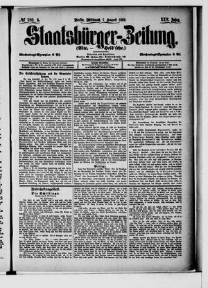 Staatsbürger-Zeitung on Aug 7, 1889