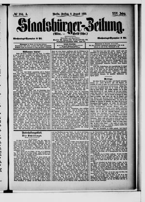 Staatsbürger-Zeitung vom 09.08.1889