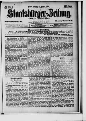 Staatsbürger-Zeitung on Aug 23, 1889