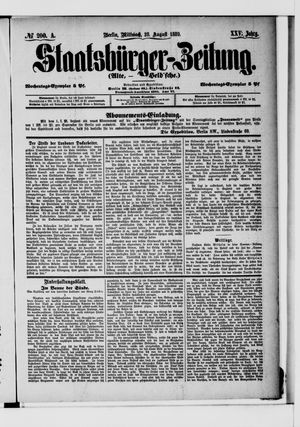 Staatsbürger-Zeitung vom 28.08.1889