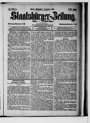 Staatsbürger-Zeitung vom 04.09.1889