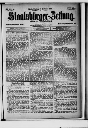 Staatsbürger-Zeitung vom 17.09.1889