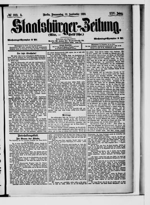 Staatsbürger-Zeitung vom 19.09.1889