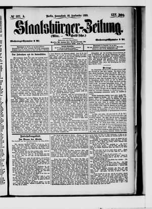 Staatsbürger-Zeitung vom 28.09.1889