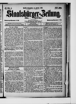Staatsbürger-Zeitung vom 12.10.1889
