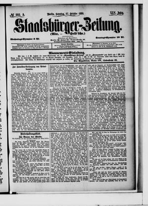 Staatsbürger-Zeitung vom 27.10.1889