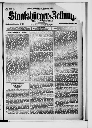 Staatsbürger-Zeitung vom 23.11.1889