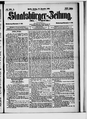 Staatsbürger-Zeitung vom 20.12.1889