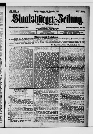 Staatsbürger-Zeitung vom 29.12.1889
