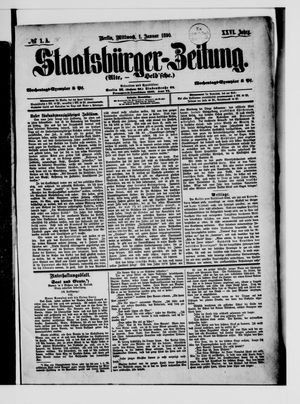 Staatsbürger-Zeitung vom 01.01.1890