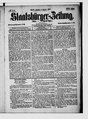 Staatsbürger-Zeitung vom 03.01.1890