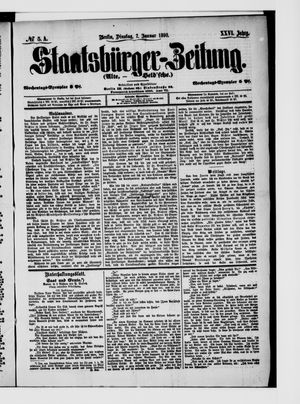 Staatsbürger-Zeitung vom 07.01.1890