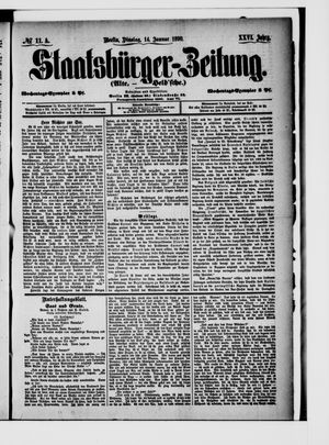 Staatsbürger-Zeitung vom 14.01.1890