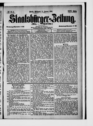 Staatsbürger-Zeitung on Jan 15, 1890