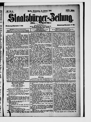 Staatsbürger-Zeitung on Jan 16, 1890