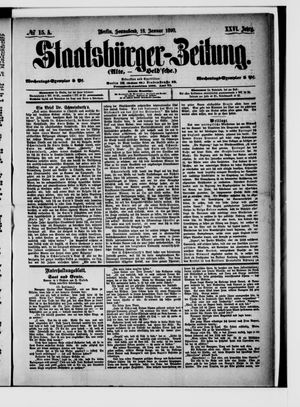Staatsbürger-Zeitung on Jan 18, 1890