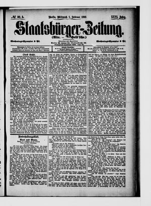 Staatsbürger-Zeitung on Feb 5, 1890