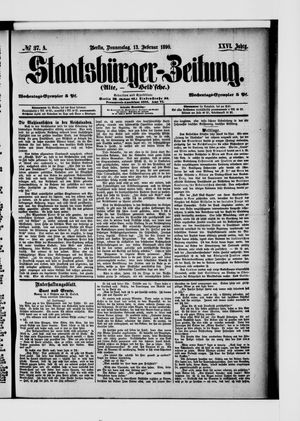 Staatsbürger-Zeitung on Feb 13, 1890