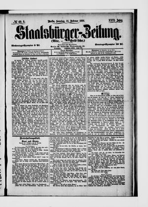 Staatsbürger-Zeitung on Feb 16, 1890