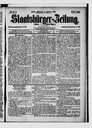 Staatsbürger-Zeitung on Feb 19, 1890