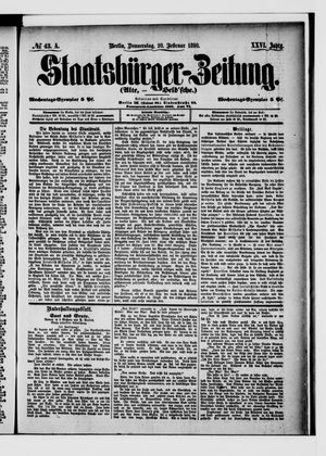 Staatsbürger-Zeitung on Feb 20, 1890
