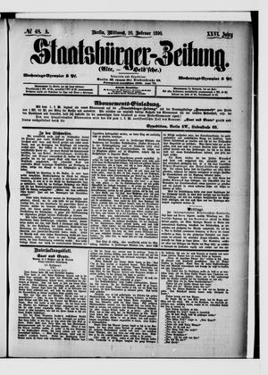 Staatsbürger-Zeitung on Feb 26, 1890