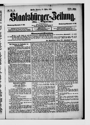 Staatsbürger-Zeitung vom 25.03.1890