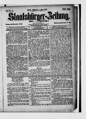 Staatsbürger-Zeitung on Apr 2, 1890