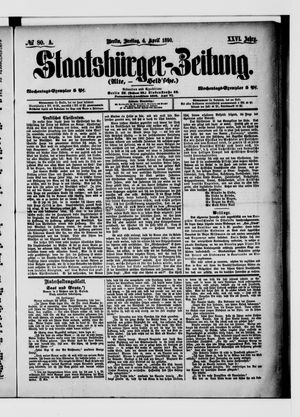 Staatsbürger-Zeitung on Apr 4, 1890