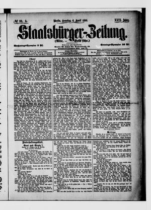 Staatsbürger-Zeitung on Apr 6, 1890