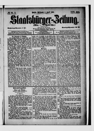 Staatsbürger-Zeitung on Apr 9, 1890