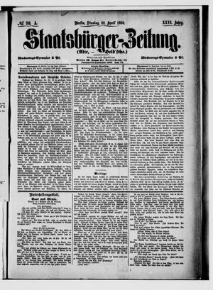 Staatsbürger-Zeitung on Apr 22, 1890