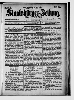 Staatsbürger-Zeitung on Apr 24, 1890