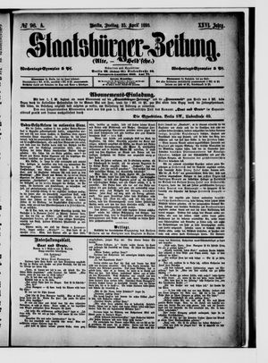 Staatsbürger-Zeitung on Apr 25, 1890