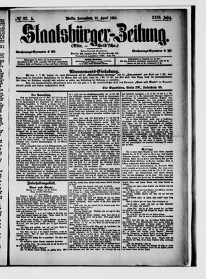 Staatsbürger-Zeitung on Apr 26, 1890