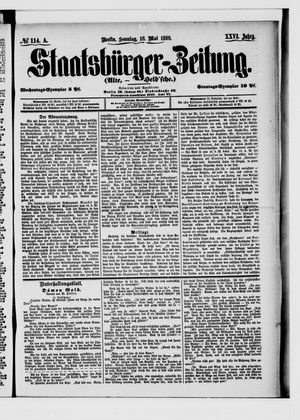 Staatsbürger-Zeitung on May 18, 1890