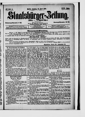 Staatsbürger-Zeitung vom 22.06.1890