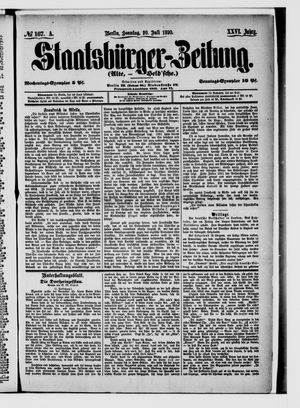 Staatsbürger-Zeitung vom 20.07.1890