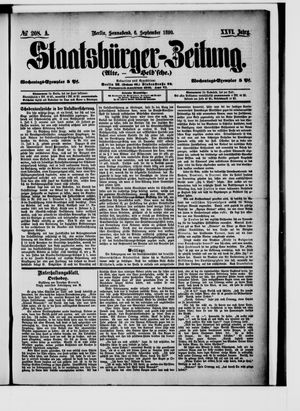 Staatsbürger-Zeitung on Sep 6, 1890