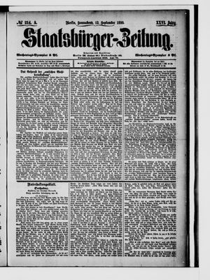 Staatsbürger-Zeitung on Sep 13, 1890