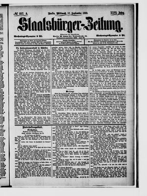 Staatsbürger-Zeitung vom 17.09.1890