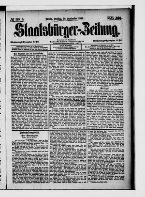 Staatsbürger-Zeitung vom 19.09.1890