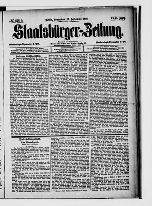 Staatsbürger-Zeitung vom 27.09.1890